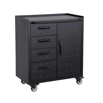 Sweeek Mueble bajo de almacenamiento para garaje con 4 cajones y una puerta