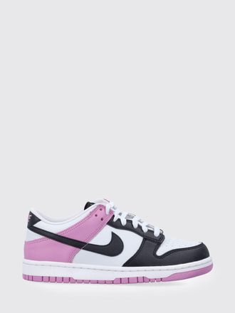 Nike Dunk Low Boys Smooth Leather Sneakers with Swoosh Logo