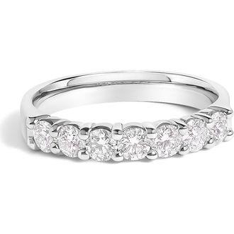 House of Brilliance 14K Gold 3/4 Ctw Diamond 7 Stone Band Ring in White Gold at Nordstrom, Size 8.5