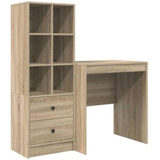 vidaXL Vidaxl - Escritorio Con Almacenamiento Con Caj&oacute;n 2 Pcs Roble Sonoma