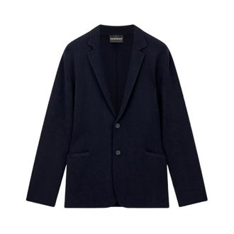 Emporio Armani Single-breasted blazer - Heren - Jassen - Blauw - Maat: L Leer