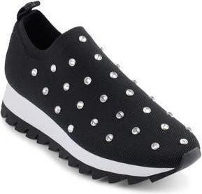 DKNY Abbott Knit Sneaker in Black/Nickel at Nordstrom Rack, Size 7.5
