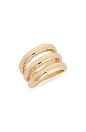 Nordstrom Rack Triple Band Ring in Gold at Nordstrom Rack, Size 7