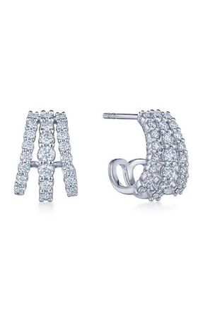 Kwiat Lyric Three Row Hoop Earrings in White Gold at Nordstrom