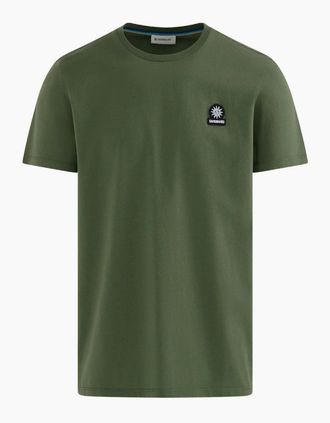 Sandbanks Mens Sandbanks Mercerised Badge T-Shirt A1-26 Olive - Green - Size: 44