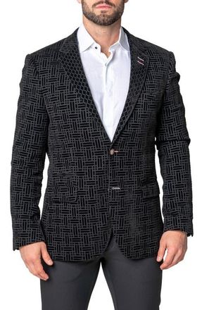 Maceoo Socrates Shadow Black Sport Coat at Nordstrom, Size 2