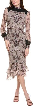 Saloni Georgette Silk Midi Dress