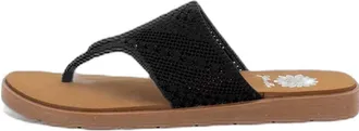 Yellow Box Womens Sydney Knit Sandal In Black