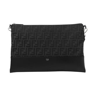 Fendi Heren, Tassen, Zwart, Maat: ONE Size Leer