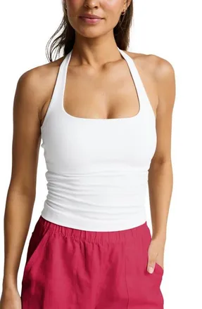 Beyond Yoga Spacedye Halter Crop Tank in Cloud White at Nordstrom, Size X-Small