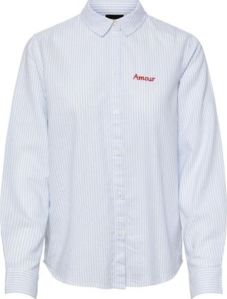 Pieces Blouse met motief vooraan