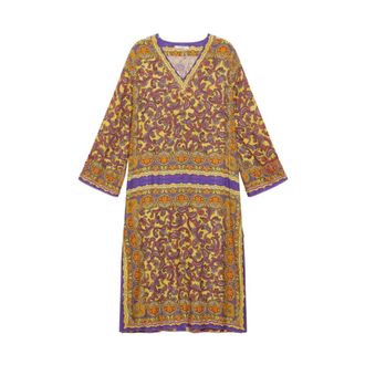 Maliparmi Midi Dresses, female, Beige, Size: S Maliparmi Dresses