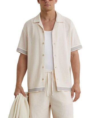 Reiss Aliso Crochet Tape Cub Shirt