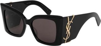 Saint Laurent Blaze Zonnebril - Dames - Accessoires - Zwart - Maat: 54 MM Nylon