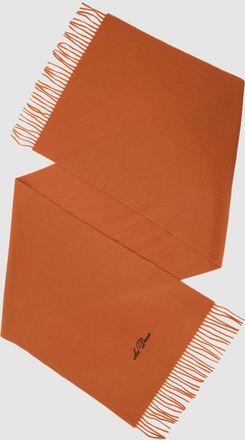 Les Deux Les Gold Flame Wool Logo Embroidered Scarf