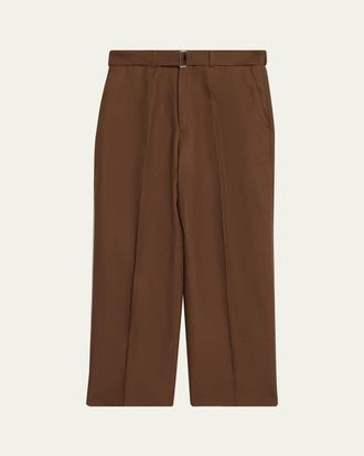 Officine G&eacute;n&eacute;rale Mens Belted Wide-Leg Trousers