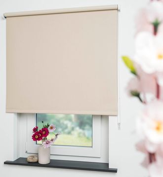 Liedeco Seitenzugrollo »Uni« verdunkelnd energiesparend mit Bohren