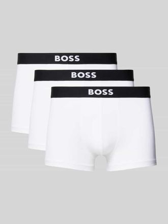 HUGO BOSS Trunks mit elastischem Logo-Bund im 3er-Pack Modell ONE in Weiss, Größe XXL