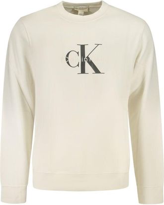 Calvin Klein White Cotton Mens Sweatshirt