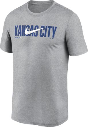 Nike Kansas City Royals Swoosh Legend Nike Mens Dri-FIT MLB T-Shirt in Grey | NKGK06GROY-RSQ
