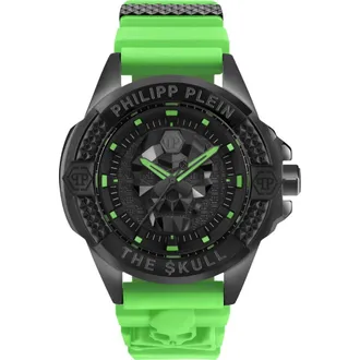 Philipp Plein The $kull Silicone Strap Watch, 44mm in Ip Black at Nordstrom