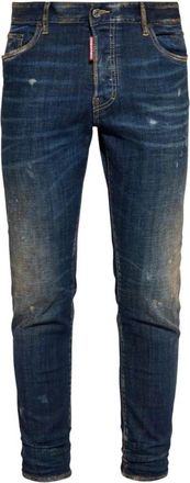 Dsquared2 Distressed Skinny Skater Jeans - Heren - Slim Fit Jeans - Blauw - S - Katoen - Jeans