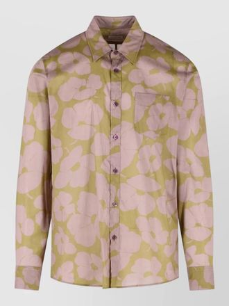 Dries Van Noten cotton shirt long sleeves floral pattern