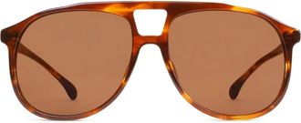 Sporty & Rich Occhiali da sole con effetto tartarugato - Marrone