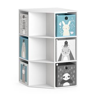 Vicco Estanter&iacute;a Infantil Luigi, Blanco, 64 X 107.8 Cm Con 4 Cajones Plegables