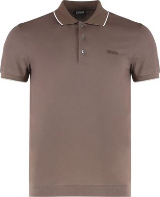 Ermenegildo Zegna Polo In Elastic Cotton