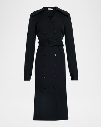 Co Double-Breasted Belted Midi Sartorial Dress