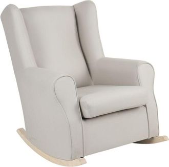 Muemue Sill&oacute;n Mecedora Con Patas Madera Beige 95x81x104cm