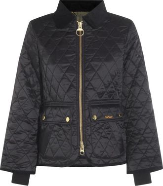 Barbour Diamond-quilted Zip-front Coat