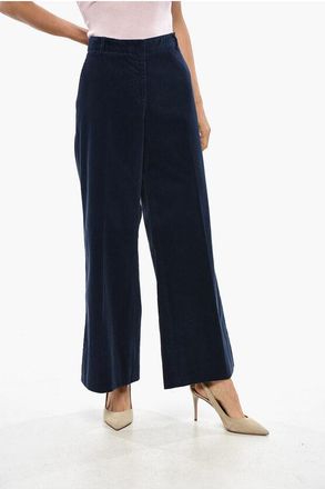 Ql2 Quelledue Corduroy MELODY Cropped Fit Pants size 46