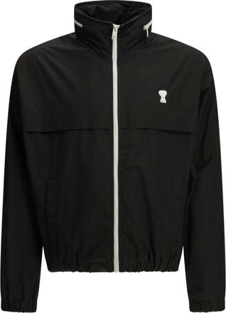 Ami Logo Technical Jacket - Heren - Jassen - Zwart - Maat: L Katoen