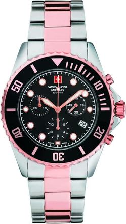 Swiss Alpine Military Master Diver Chronograph 7053.9157 - Heren - Accessoires - Grijs - Maat: ONE Size Leer