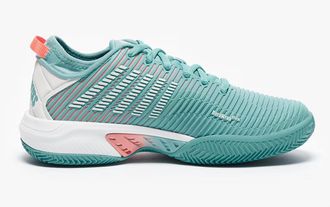 K-Swiss Womens Hypercourt Supreme Shoe In Nile Blue/blanc De Blanc/desert Flower