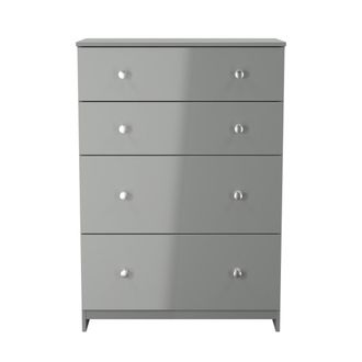 Lewis's Yarmouth 4 Drawer Deep Chest in Uniform Grey & Dusk Grey - Ready Assembled - Lewiss Home | TJ Hughes