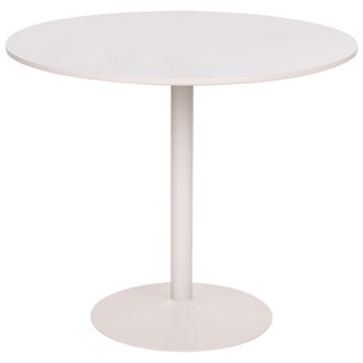 Beliani Mesa De Comedor Y Cocina Redonda Estilo Boho Tablero De Mdf &Oslash; 90 Cm Base De Hierro Con Acabado En Pintura En Polvo Beige Cachemira Tino