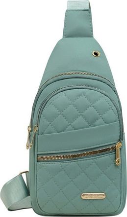 Generic Small Sling Bakpack Crossbody Bags, Crossbody Small Sling Backpack Sling Bag for Women Men, Embroidered Shoulder Bag- Light Green