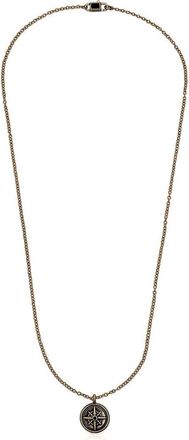 Mr.Ettika Mens All Signs Point North Pendant Necklace in Brass at Nordstrom