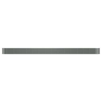 Berkfield Home Garden Raised Bed Powder-coated Steel 620x80x36 cm Grey | Size: 620 x 80 x 36 cm