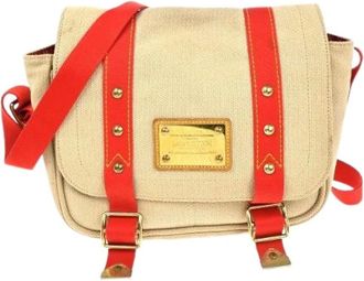 Louis Vuitton Pre-owned Cross Body Bags, female, Beige, Size: ONE SIZE Pre-owned Antigua besace messenger bag