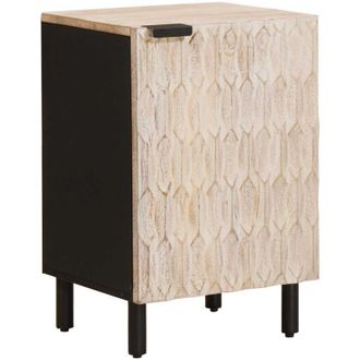 vidaXL Bathroom Cabinet White 38 x 33 x 58 cm Solid Mango Wood vidaXL