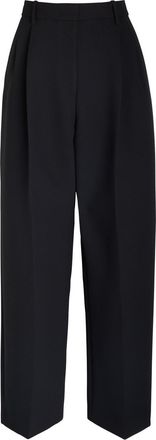 Khaite August Pleated Crepe Trousers - Black - 6 (UK10 / S)