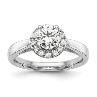 Diamond2Deal 14k White Gold Lab Grown Diamond Wedding Band Ring 0.3Ct Clarity- VS Color- G-H