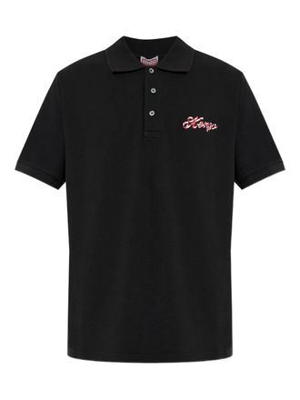Kenzo Poloshirt met geborduurd logo en korte mouwen - Zwart