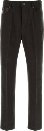 Ferragamo Pantal&oacute;n de Franela - Trousers - Hombre - Marr&oacute;n - L