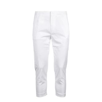 Dondup Cropped Trousers, female, White, Size: 2XL Ariel Cropped Trousers