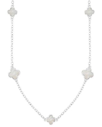 Adornia Adornia Mother Of Pearl 36In Flower Station Necklace